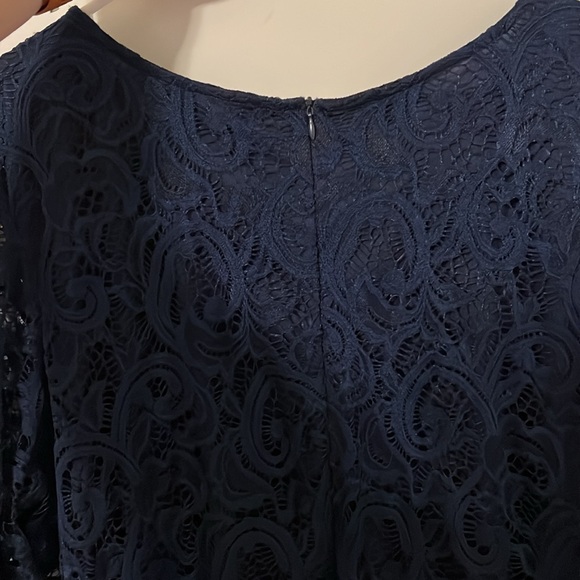 Brand new navy blue dress with lace floral - Picture 8 of 8